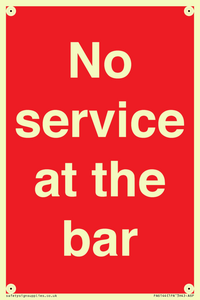 No service at the bar